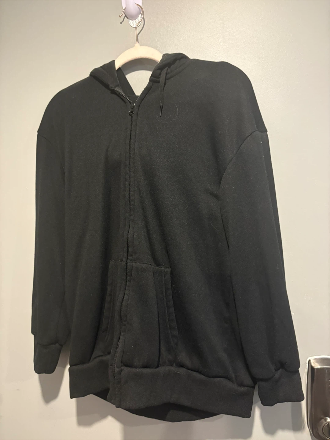 Black Zip-Up Hoodie