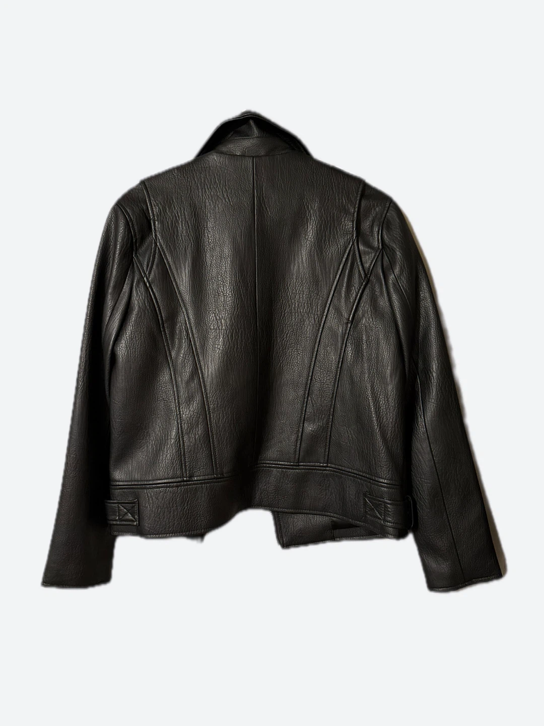 Black Faux Leather Moto Jacket XS - photo 2