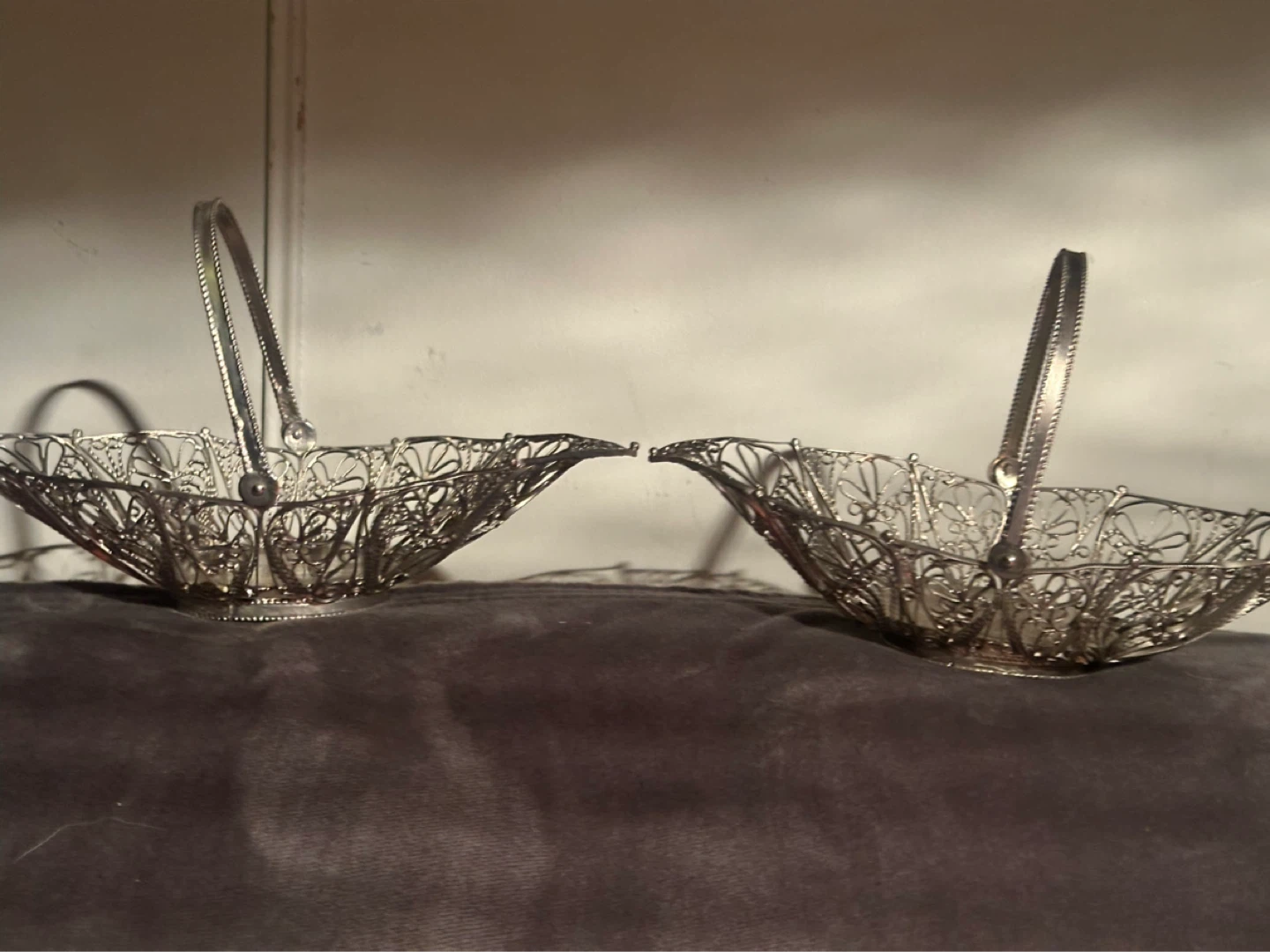 Soviet-era Filigree Baskets “ not silver “ - photo 2