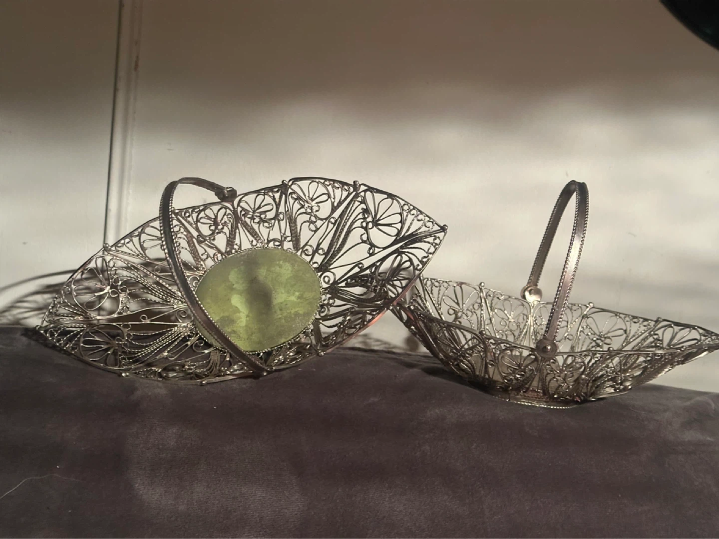 Soviet-era Filigree Baskets “ not silver “