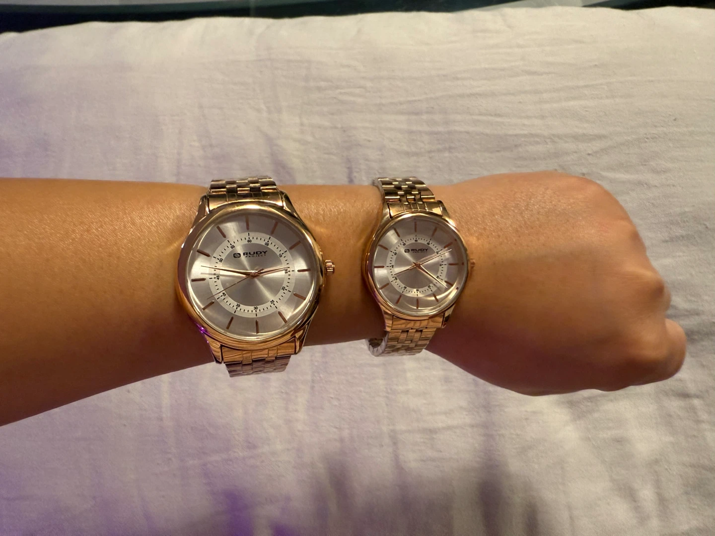 Rose Gold Couple Watch