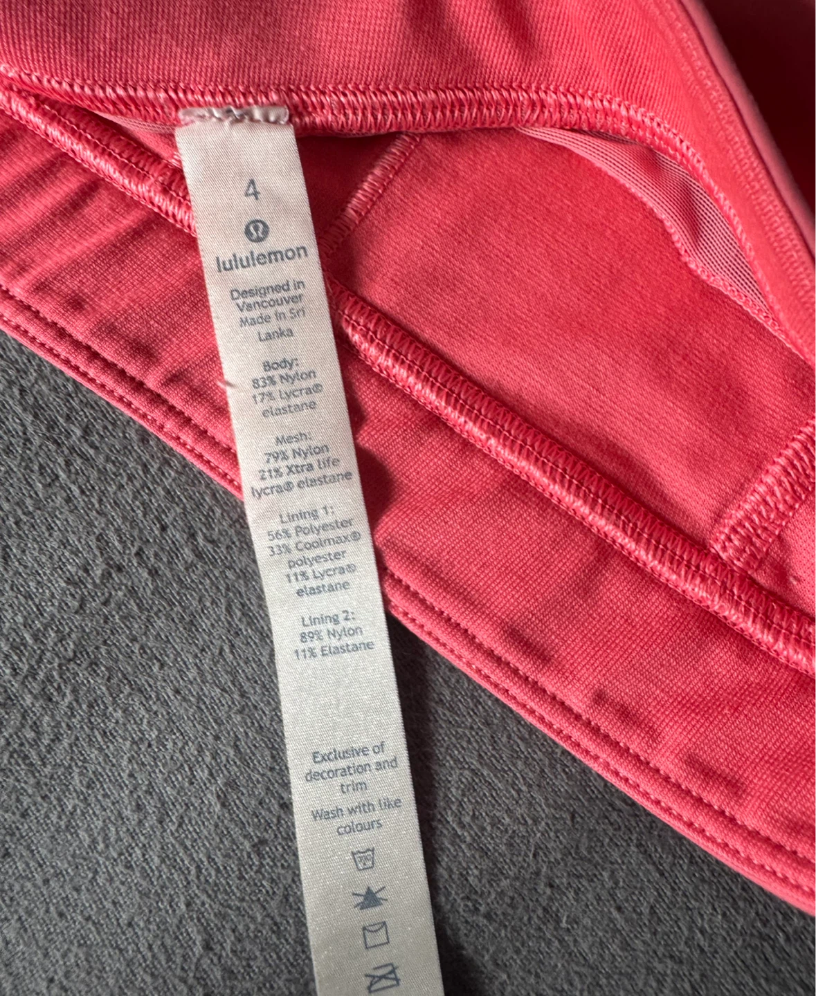 Lululemon Pink Sports Bra Size 4 - photo 3