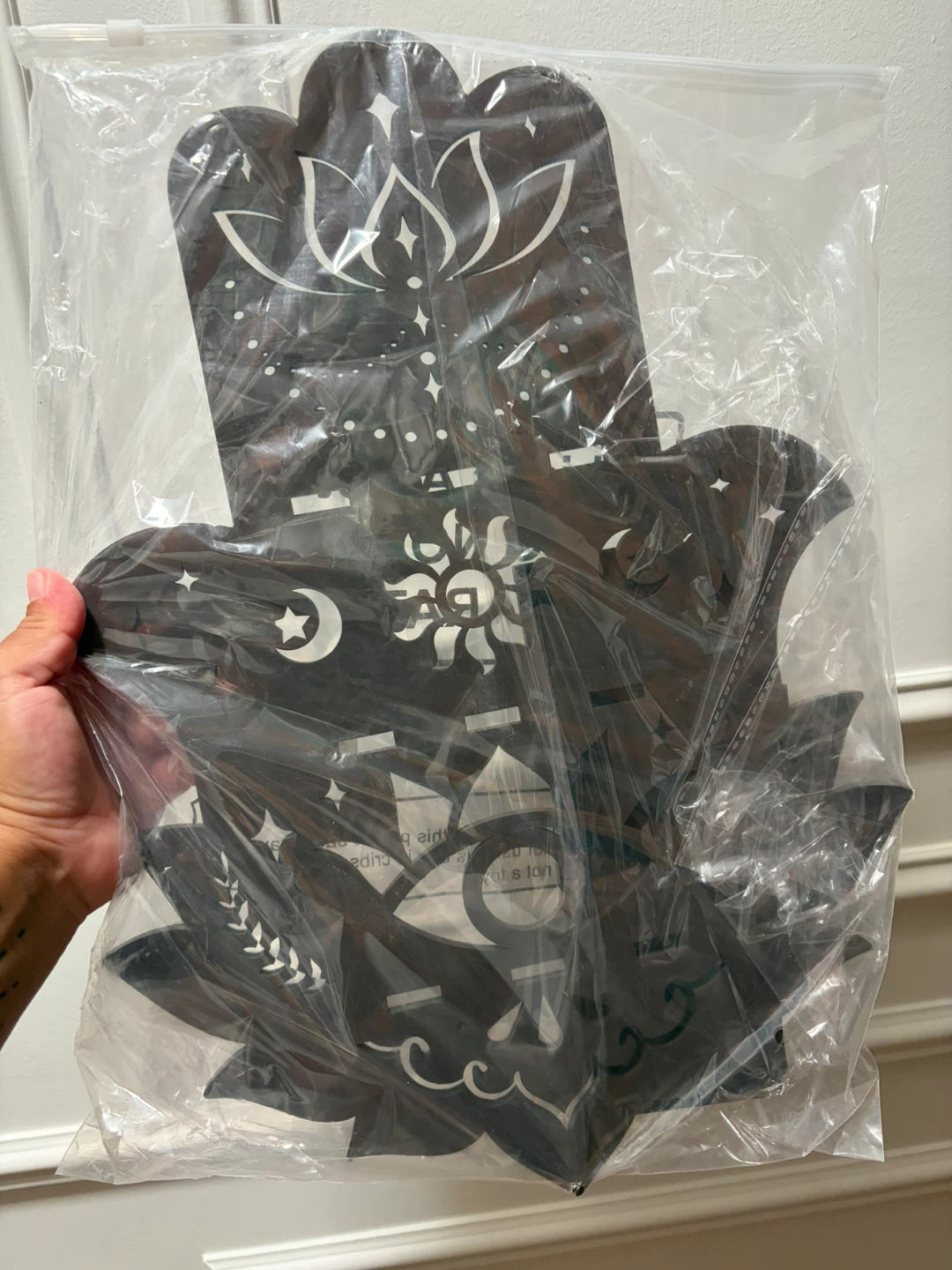 Evil Eye Hamsa Hand Wooden Shelf - photo 2