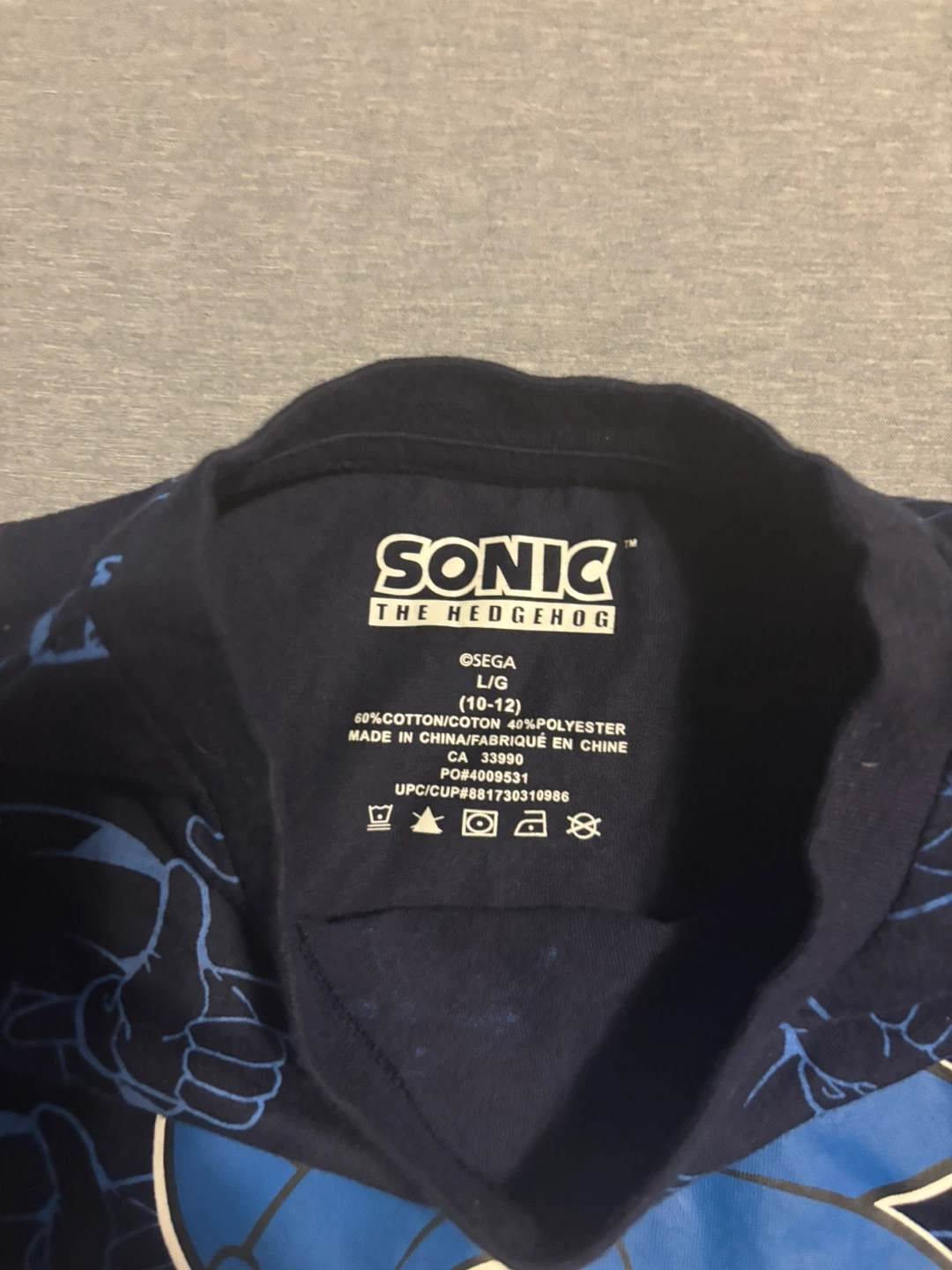 Sonic the Hedgehog Long Sleeve Shirt L/G (10-12) - photo 2