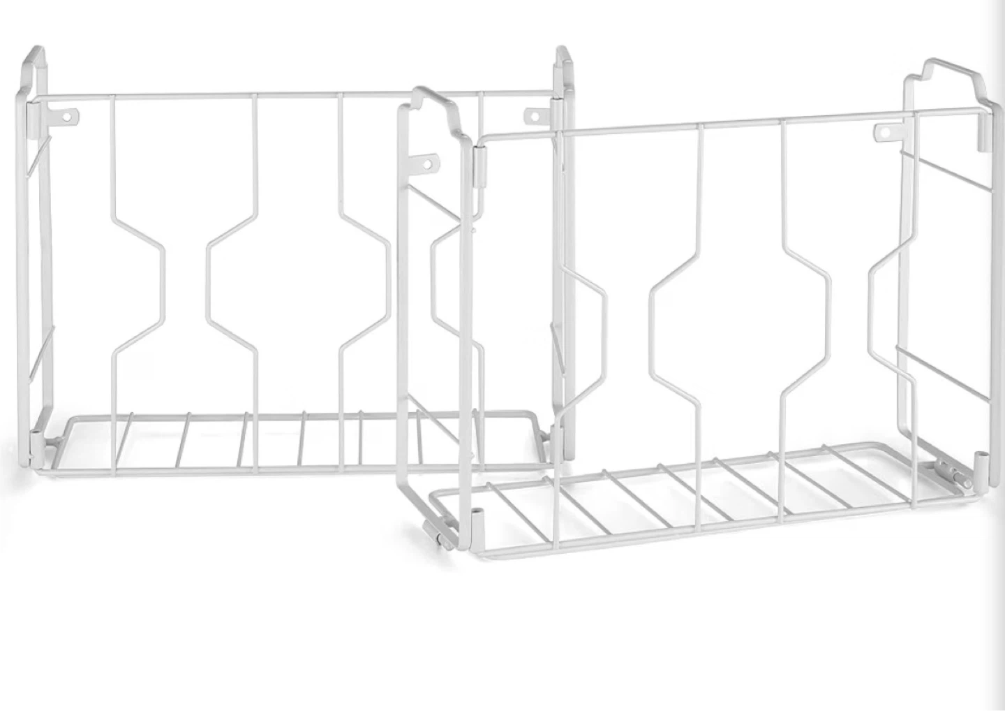 New  2 Pack White Wall Door Mount Kitchen Wrap Rack Organizer - photo 3