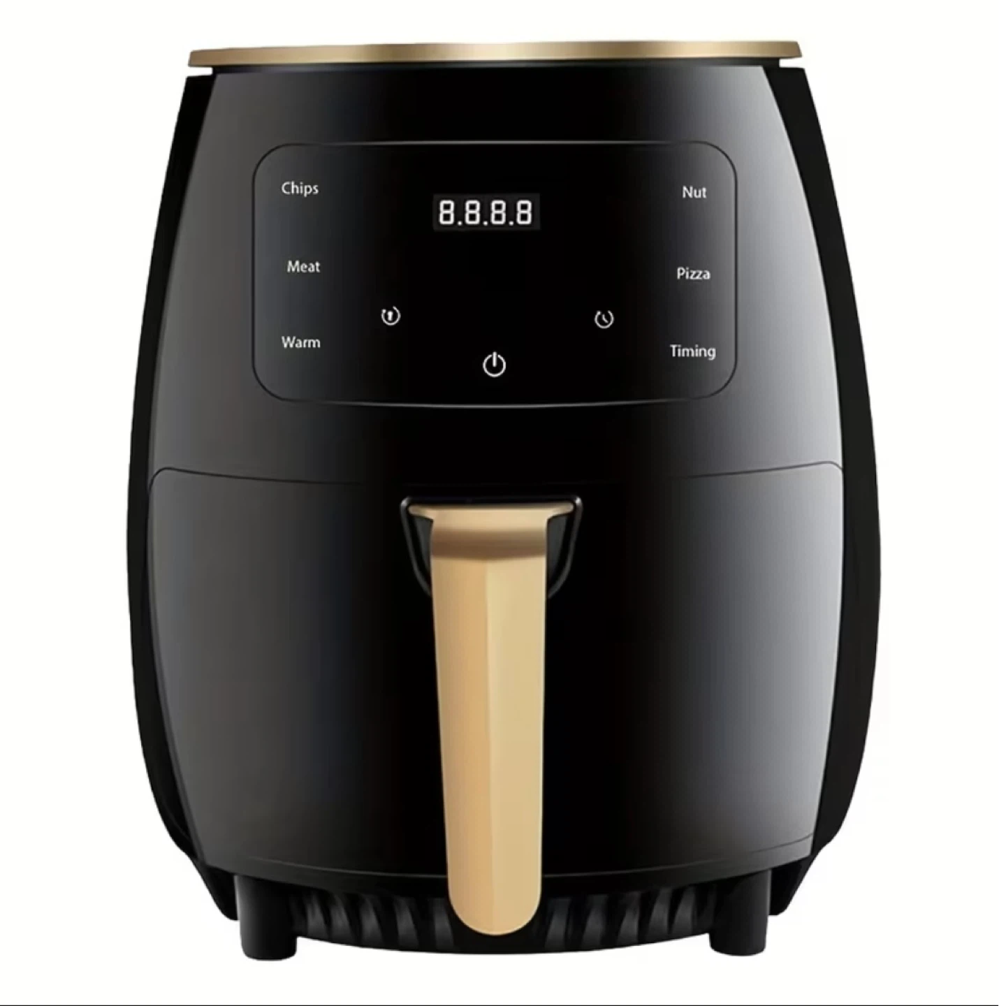 Black Air Fryer with Digital Display & High capacity