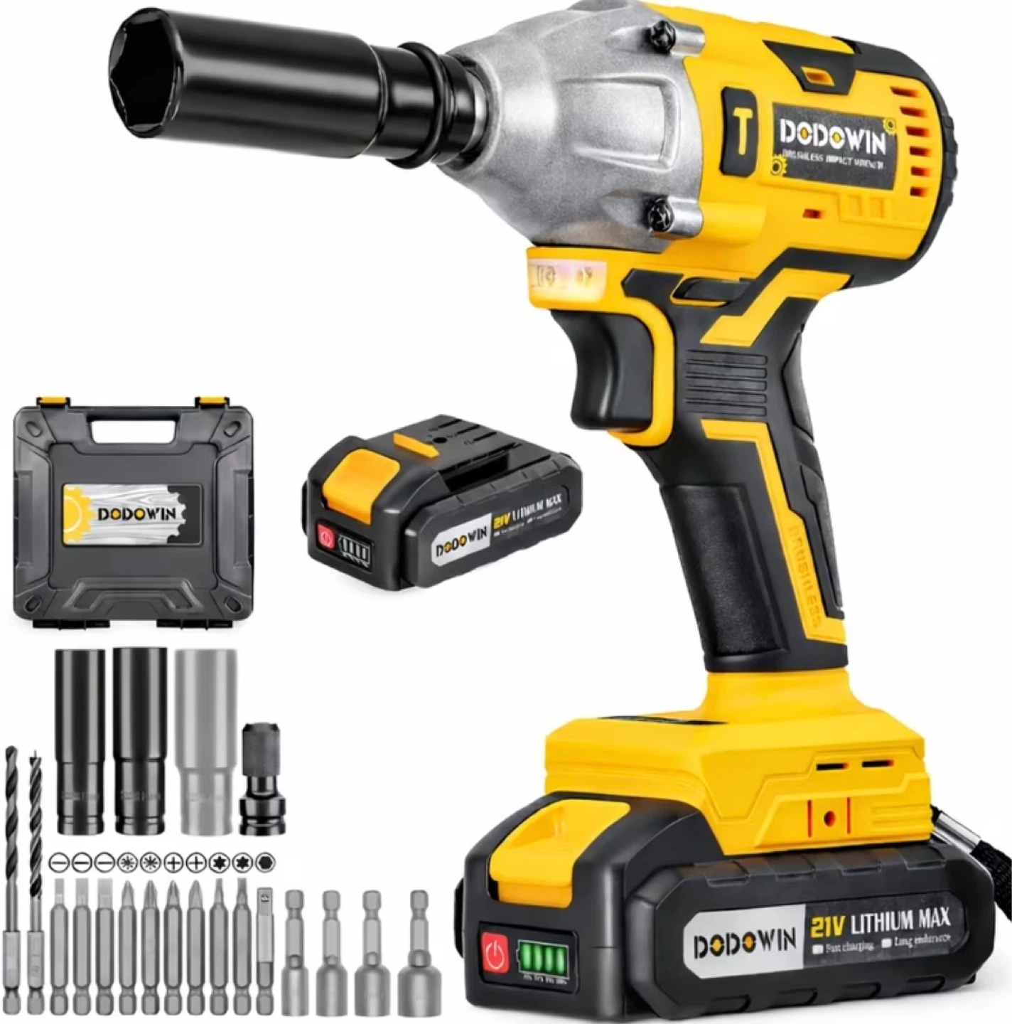DODOWIN 21V Brushless Impact Wrench Kit