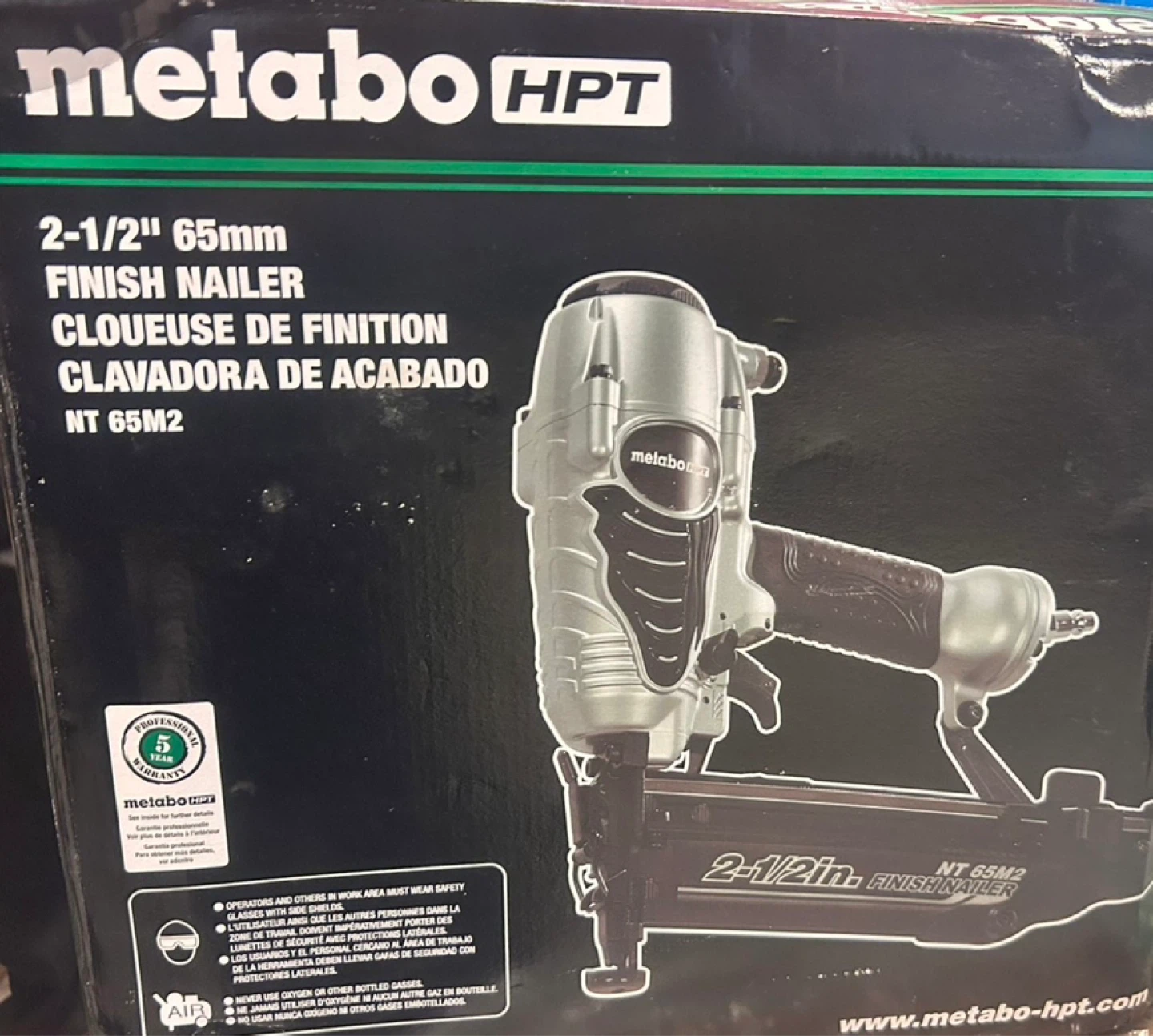 Metabo HPT 2-1/2" 65mm Finish Nailer NT65M2