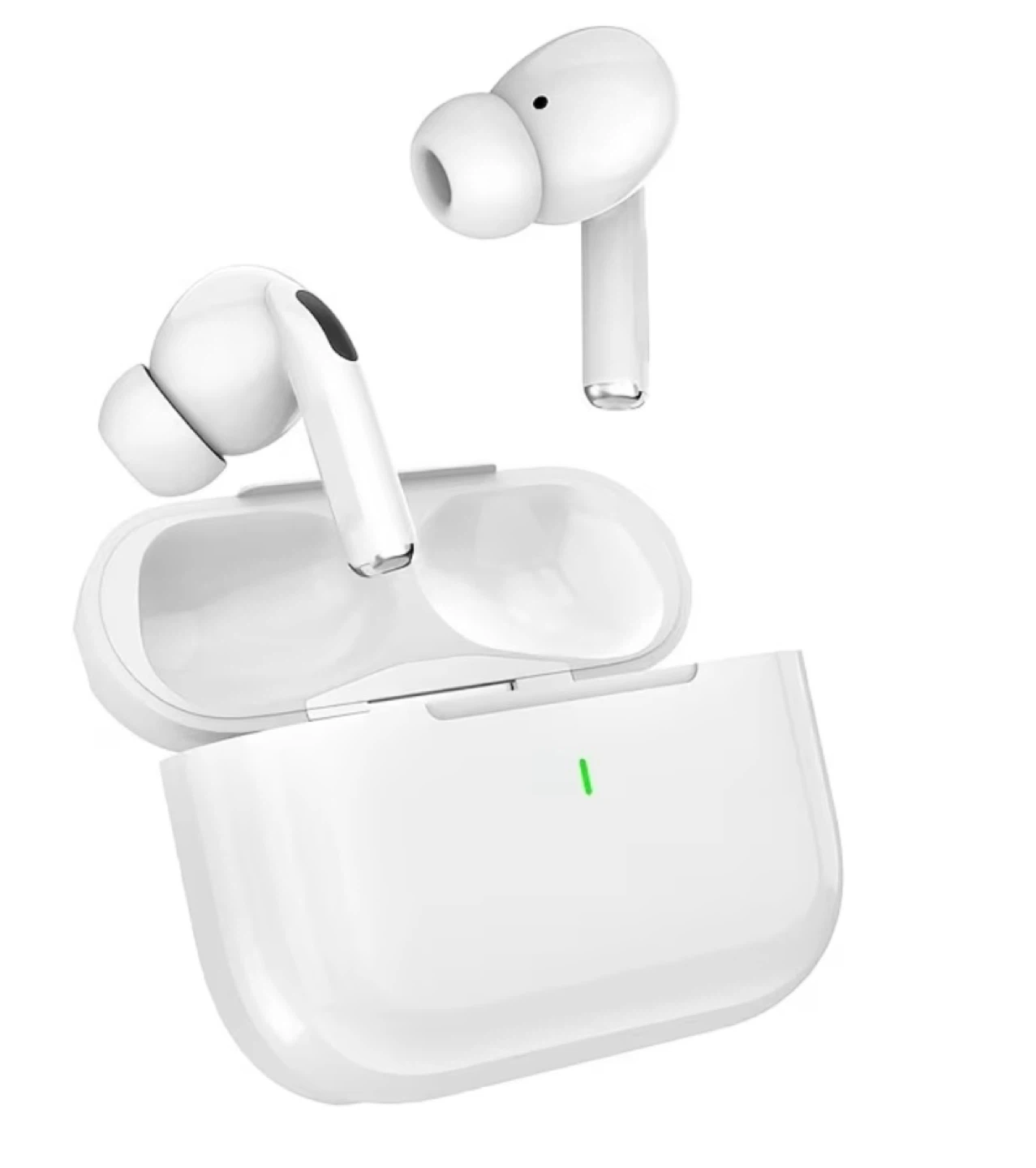 White Wireless Earbuds with Charging Case