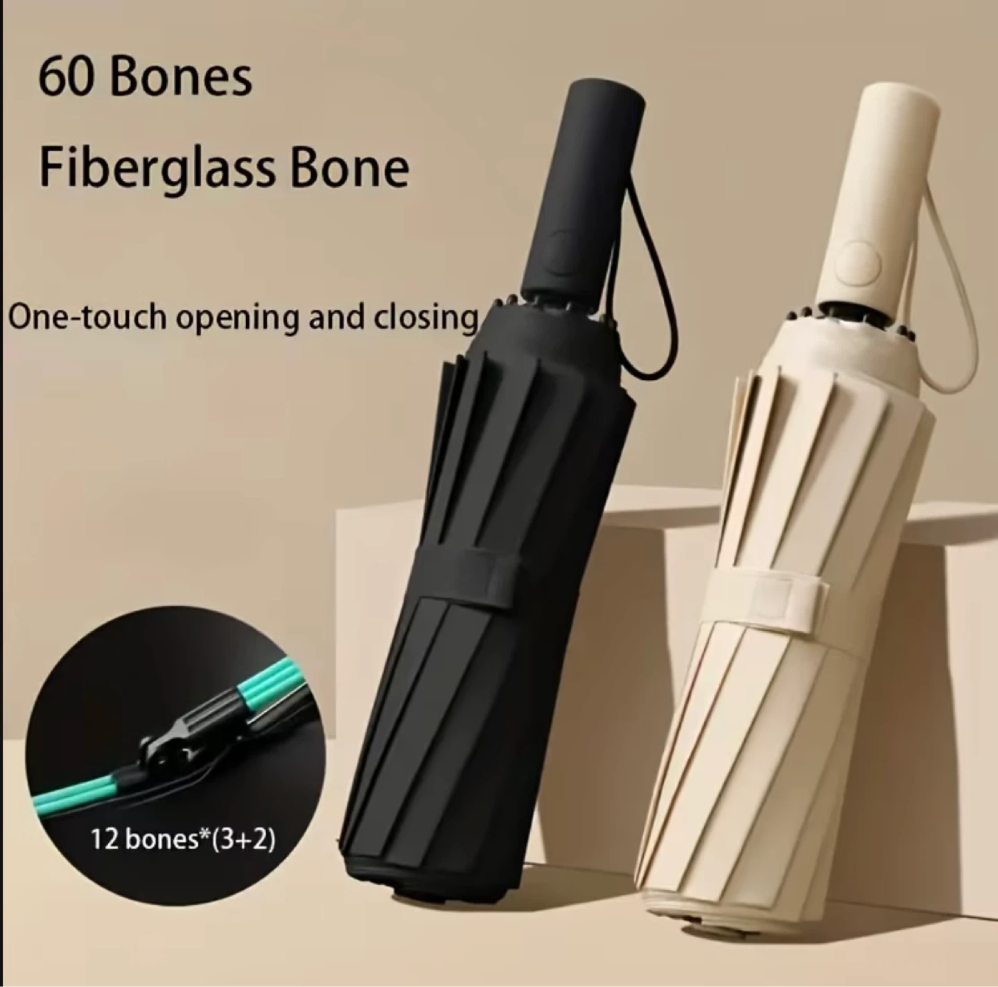 60 Bones Fiberglass Bone Umbrella