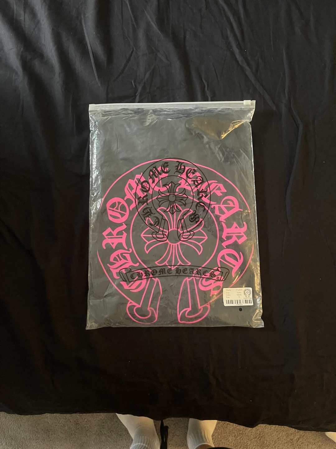 Chrome Hearts T-Shirt Black Pink Logo Size Medium