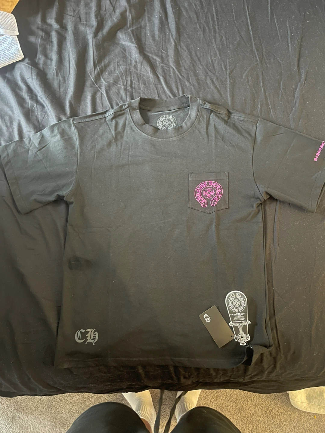 Chrome Hearts T-Shirt Black Pink Logo Size Medium - photo 2