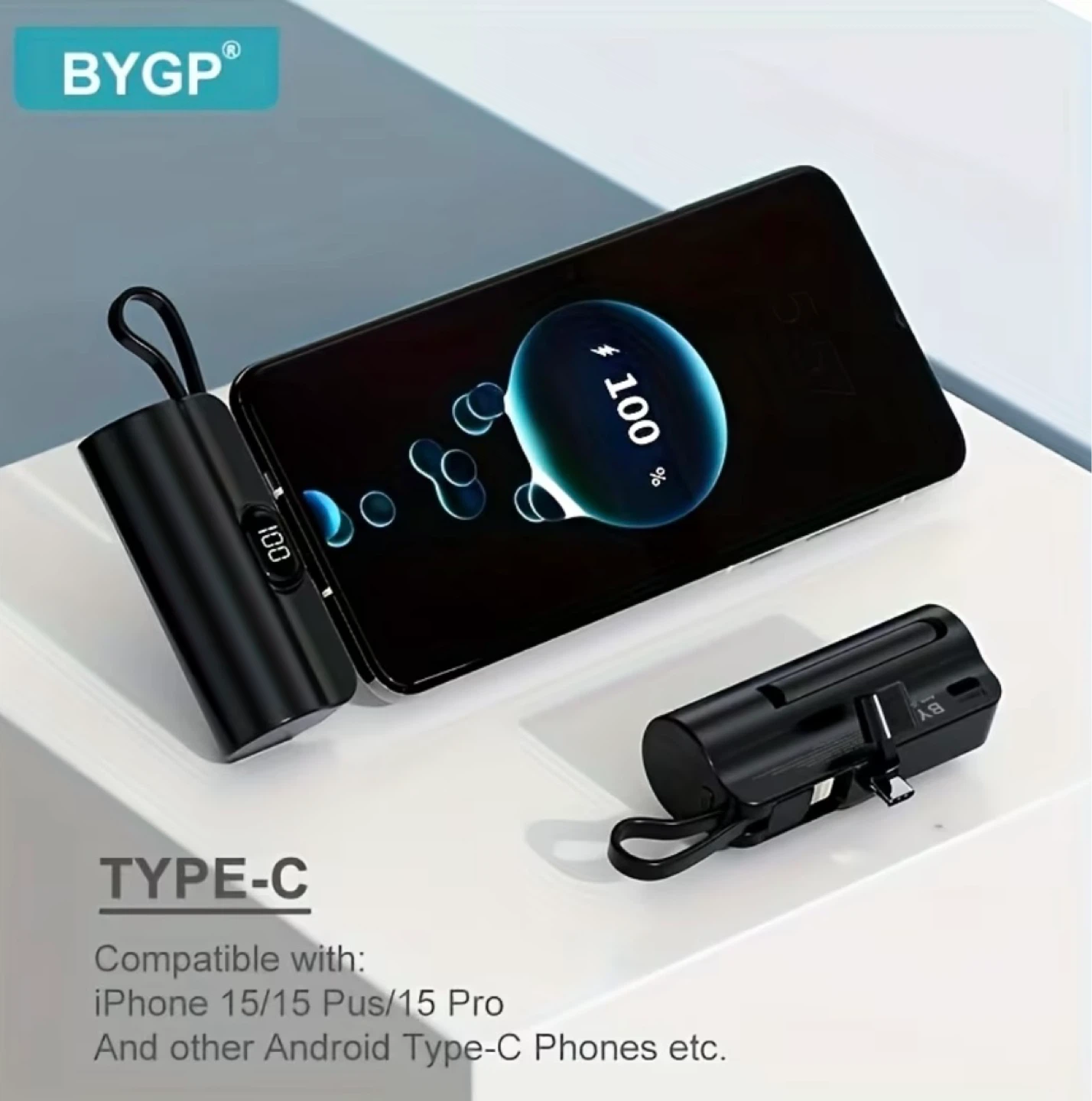 BYGP Portable Power Bank Charger for Type-C Phones