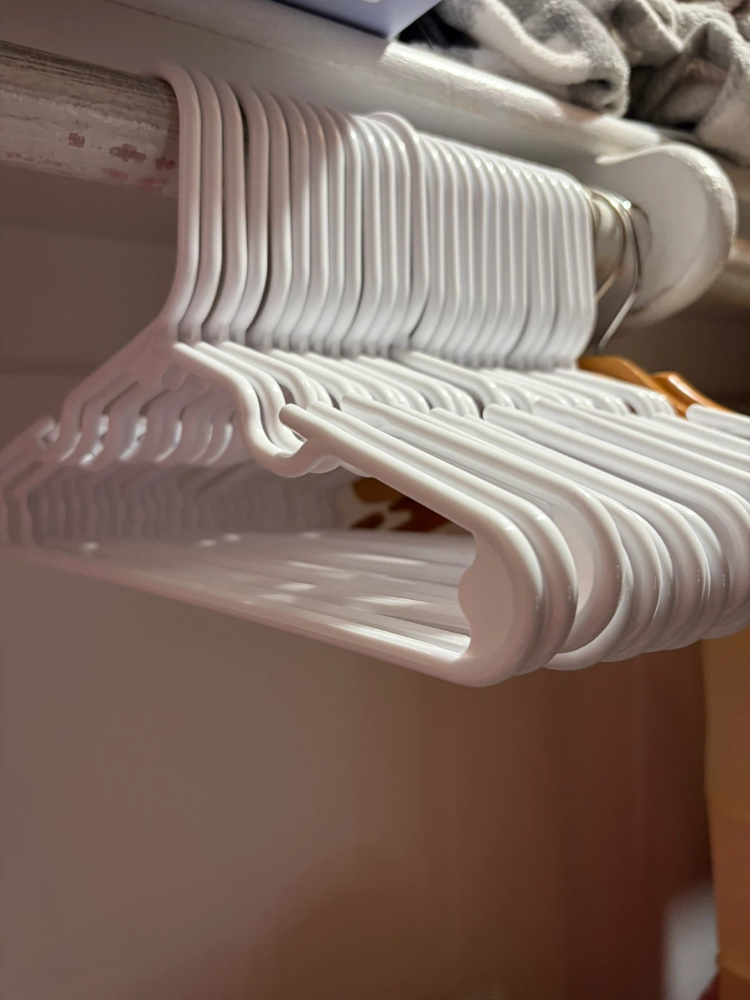 28- kids White Plastic and Wood Clothes Hangers - photo 2