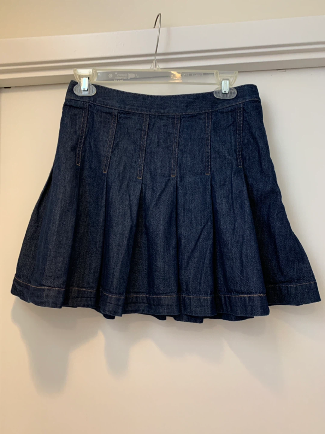Babaton Denim Pleated Skirt - Size 6