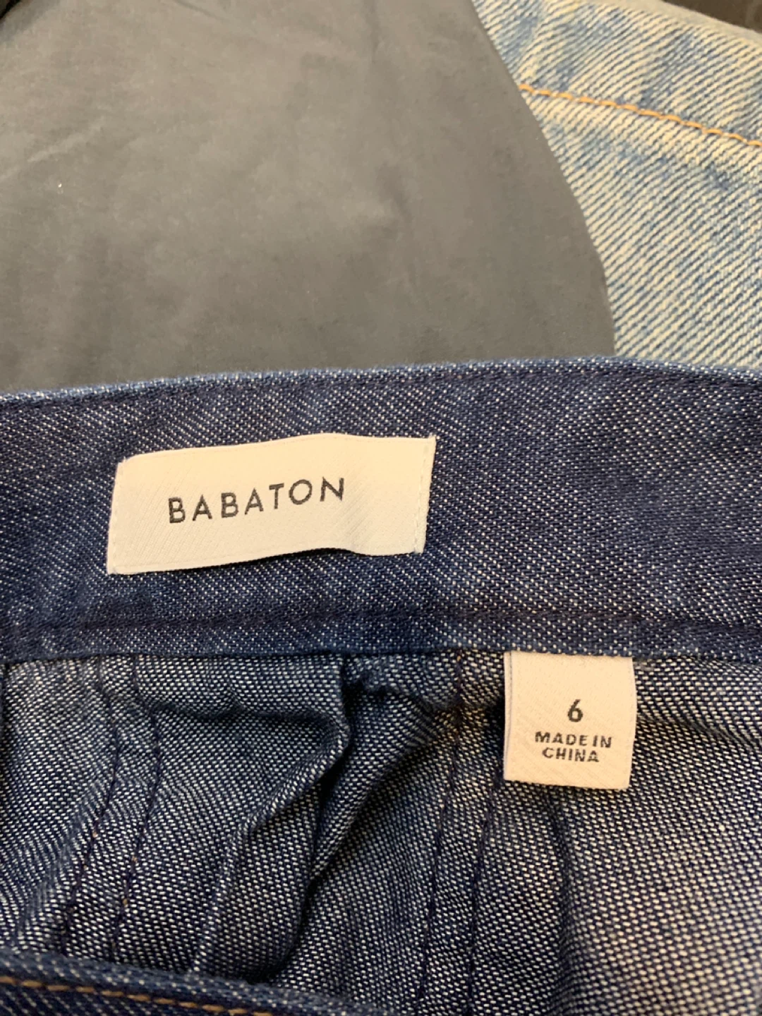 Babaton Denim Pleated Skirt - Size 6 - photo 3