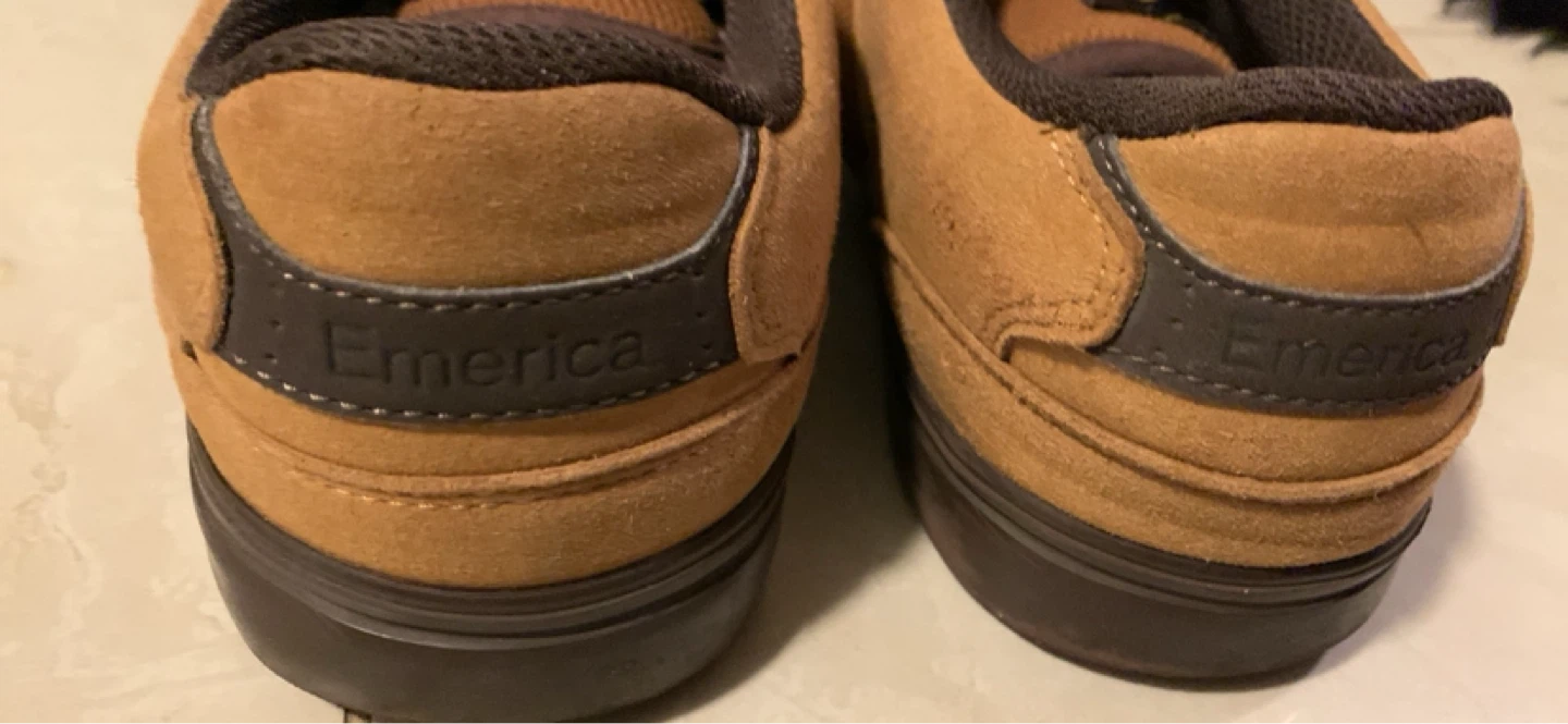 Emerica Brown Suede Skate Shoes - photo 3
