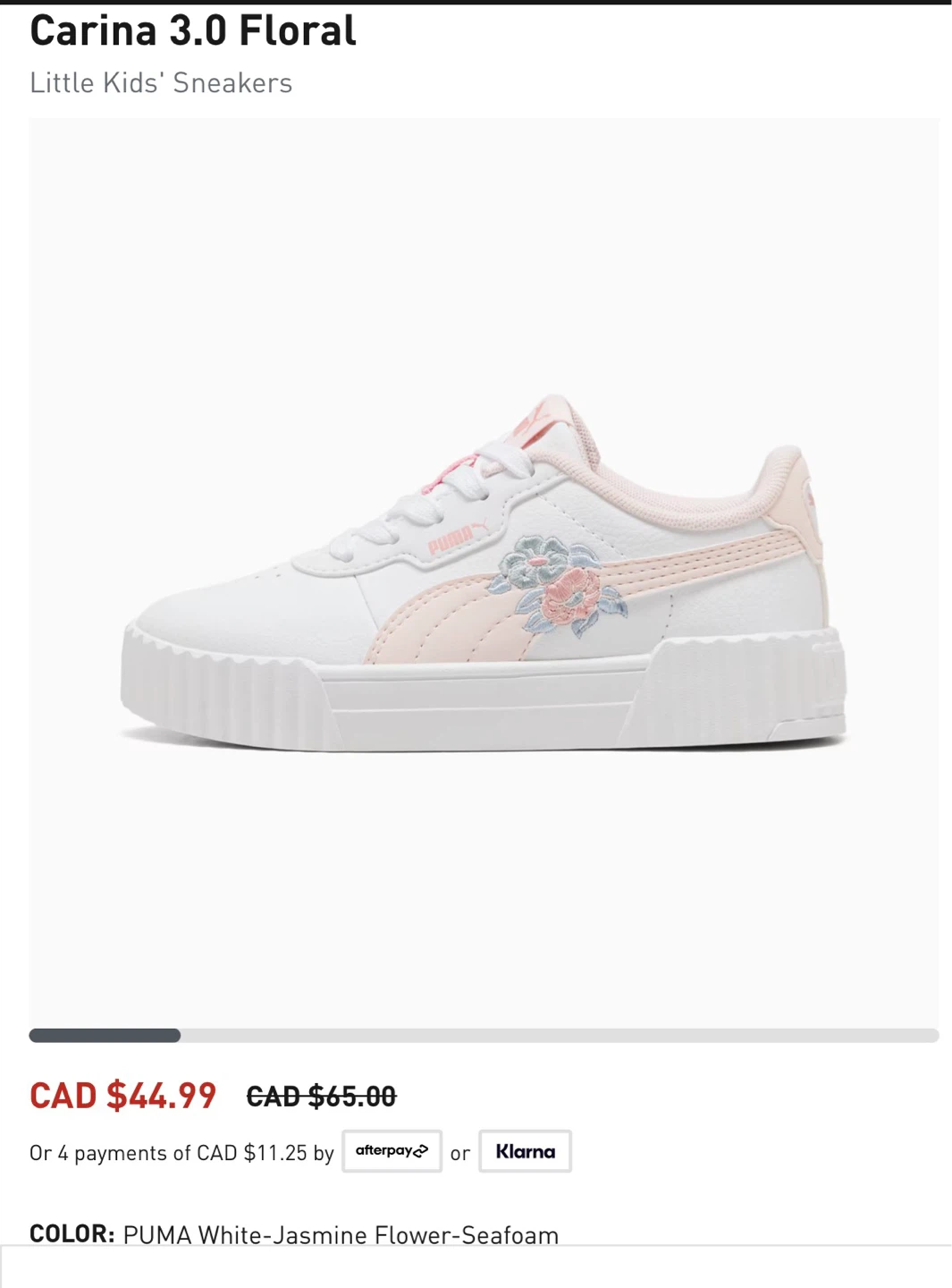 Puma youth size 3 sneakers