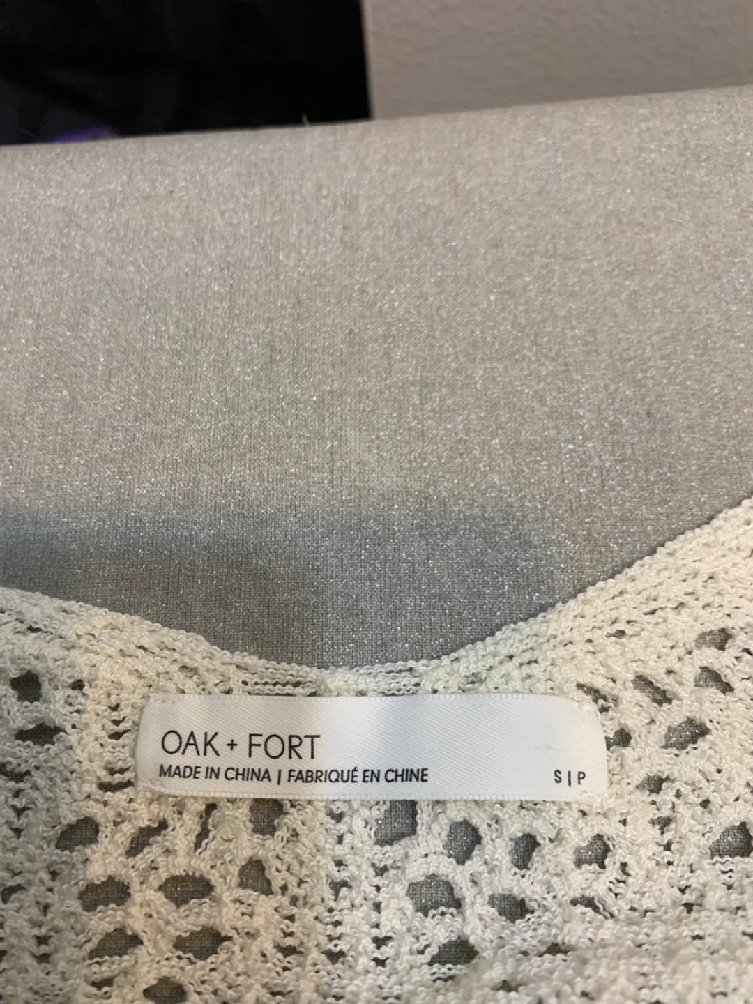 OAK + FORT Cream Crochet Tank Top - Small - photo 3