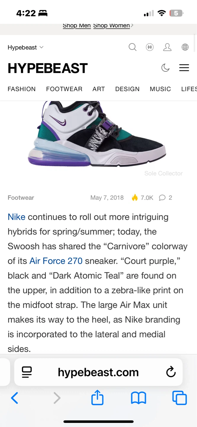 ⚽ Nike Air Force 270 Shoes - photo 5