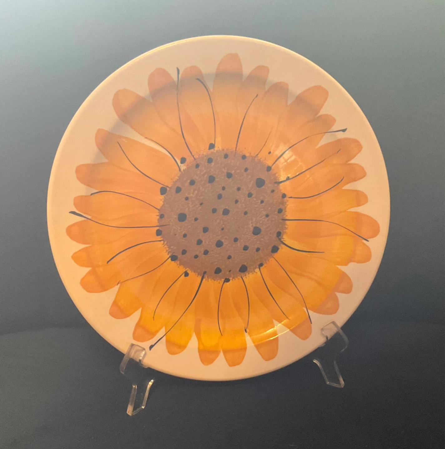 Hand-painted Sunflower Plate