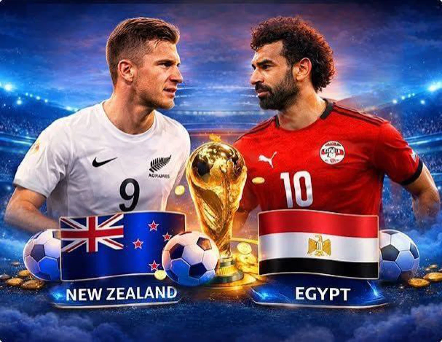 New Zealand vs Egypt. World cup 2026