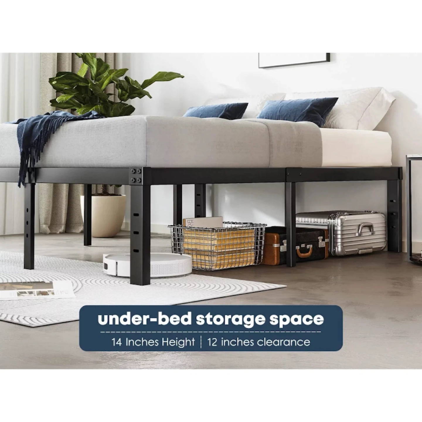 Queen Size Metal Bed Frame 14” - photo 4