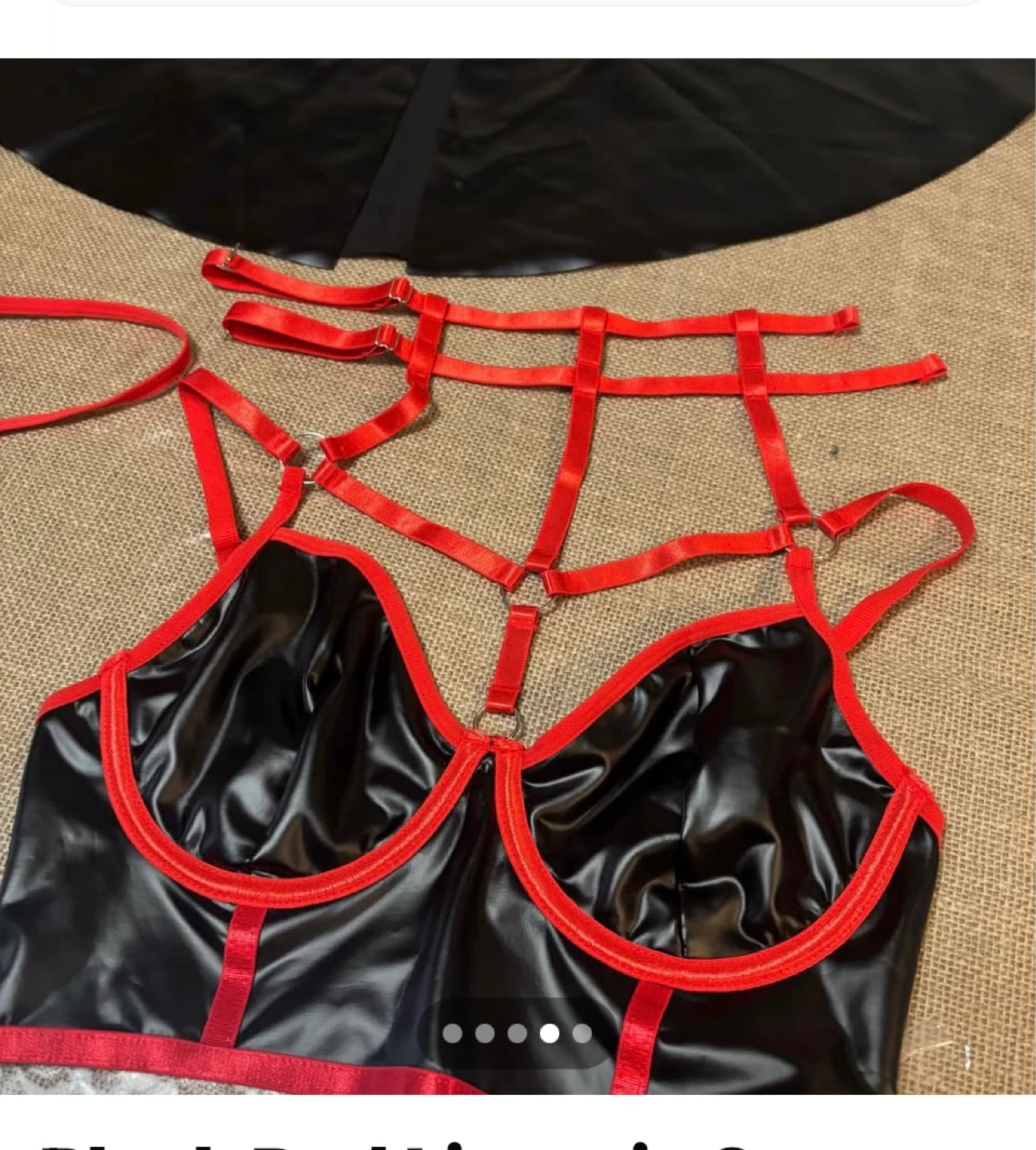 Black and Red Lingerie Set