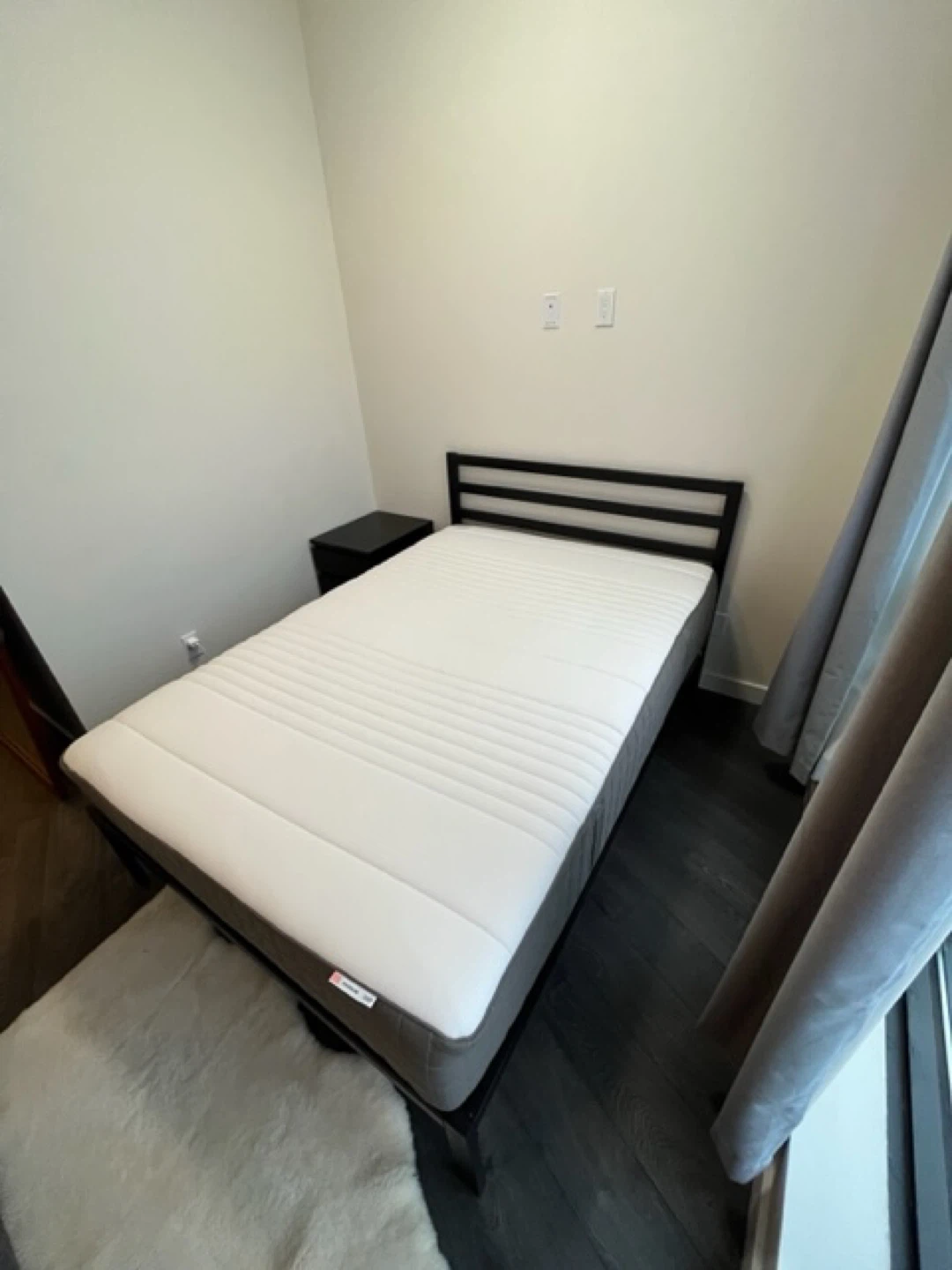 Black Metal Platform Bed Frame with Headboard (Double/Full) 14” - photo 3