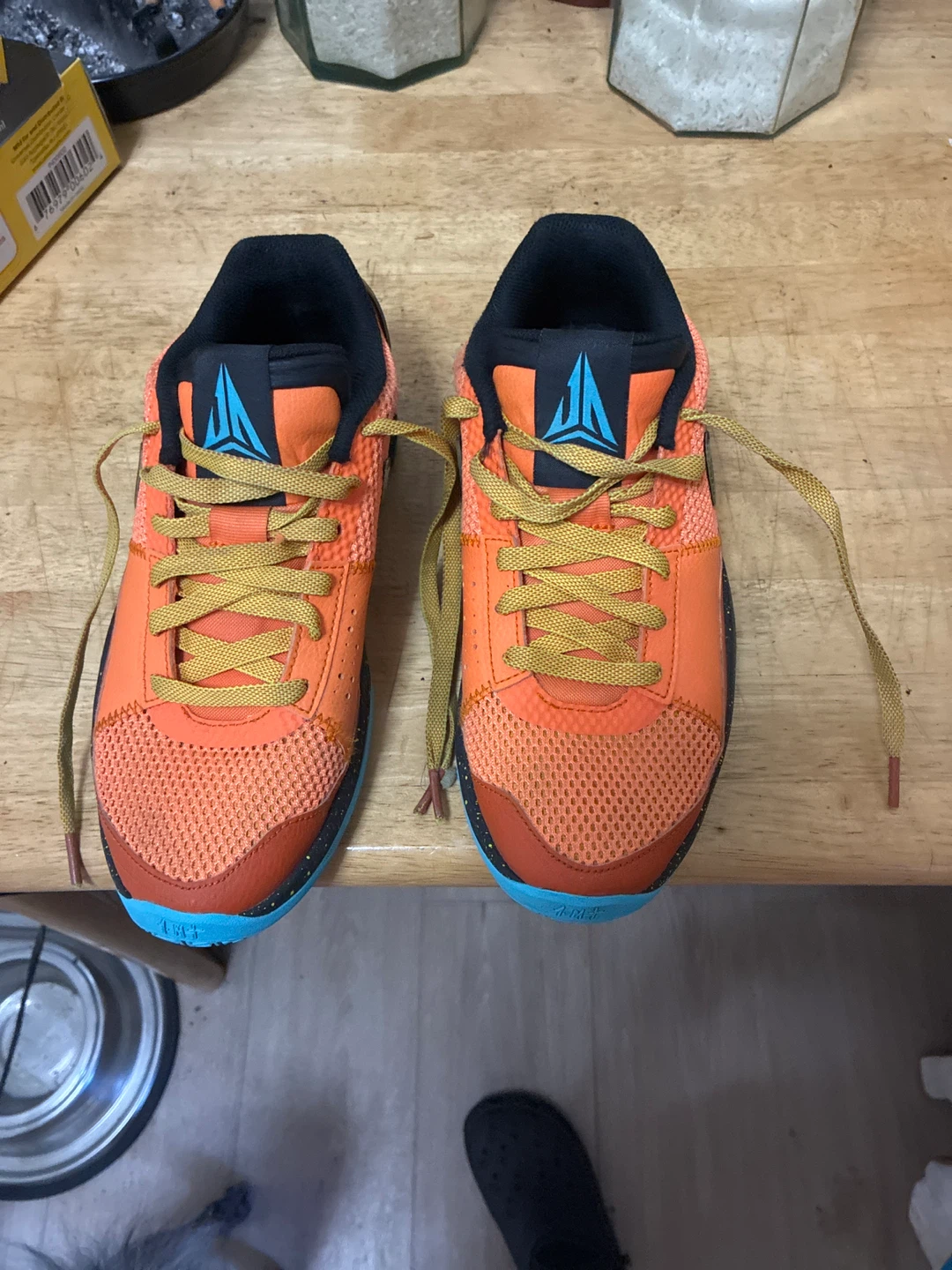 Nike Basketball Shoes - Orange/Blue Size 6y