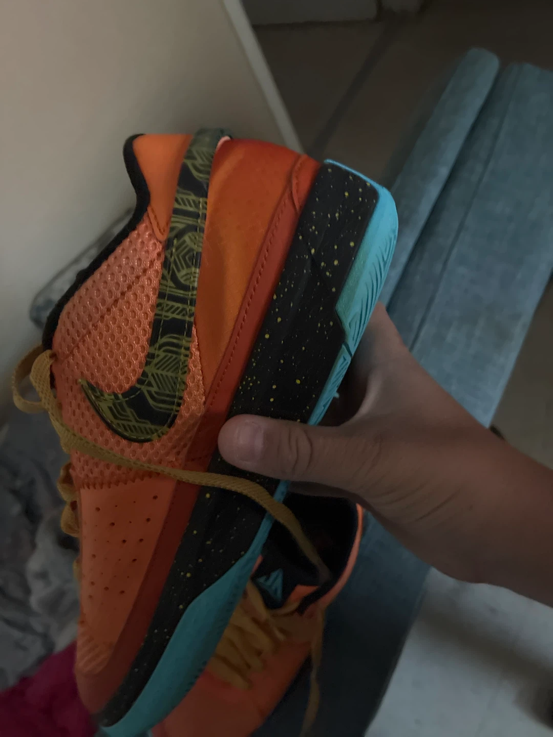 Nike Basketball Shoes - Orange/Blue Size 6y - photo 2