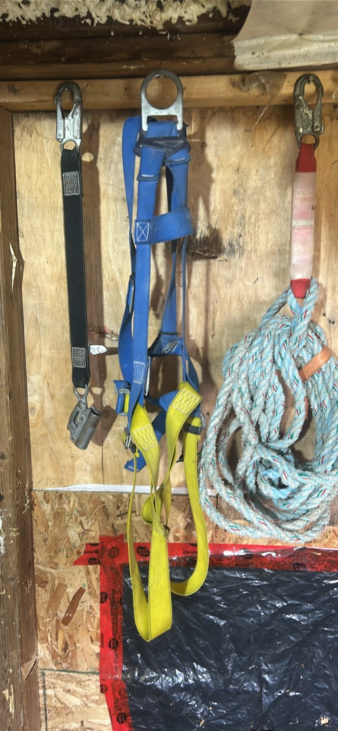 Blue and Yellow Full Body Safety Harness