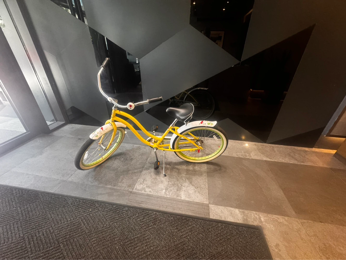 Yellow Cruiser Bicycle