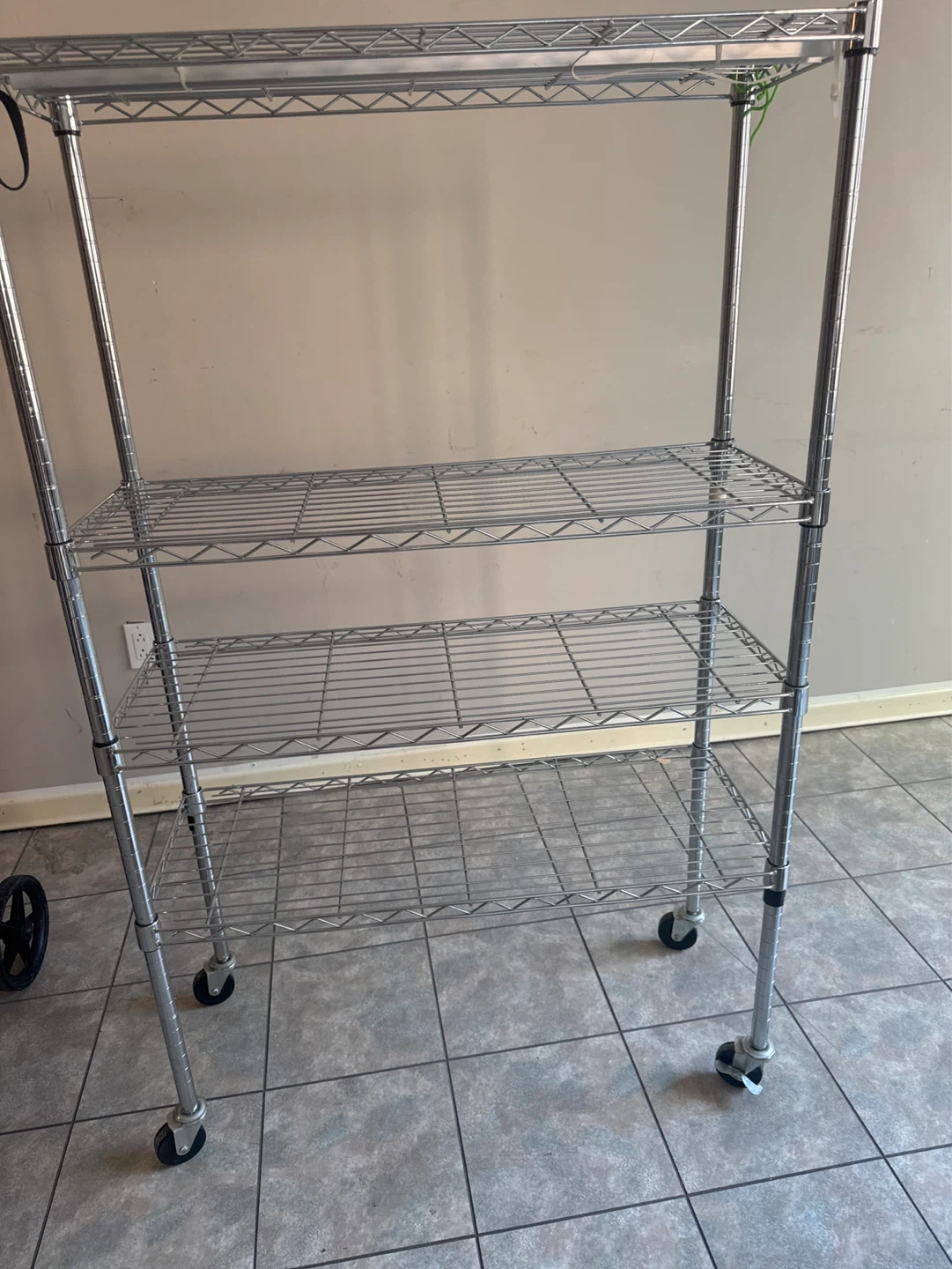 Wire Shelving Unit on Wheels