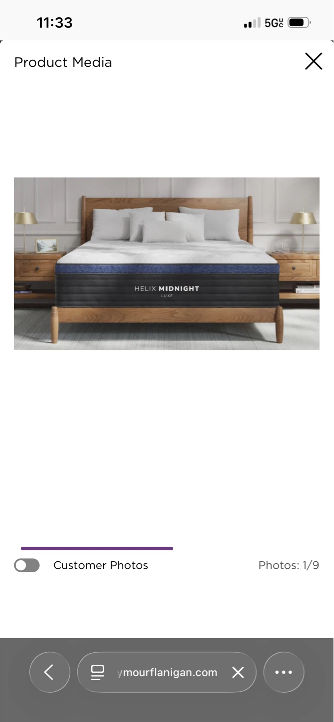 Helix Midnight Lux king Mattress (Like New)