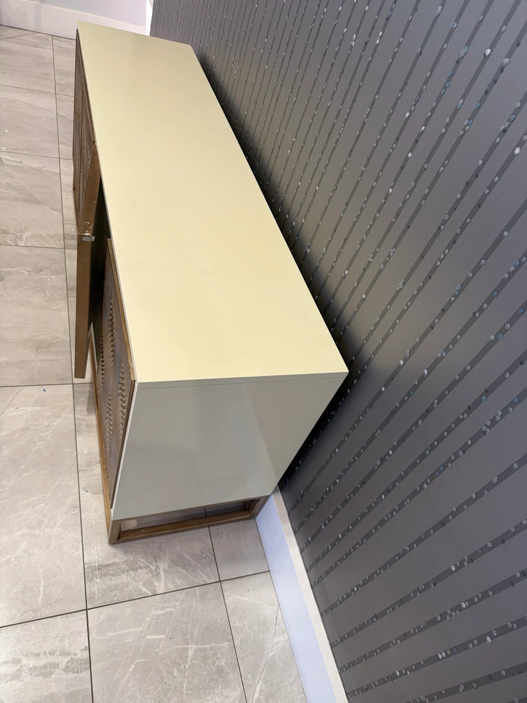 Cream and Bronze Accent Cabinet - photo 2