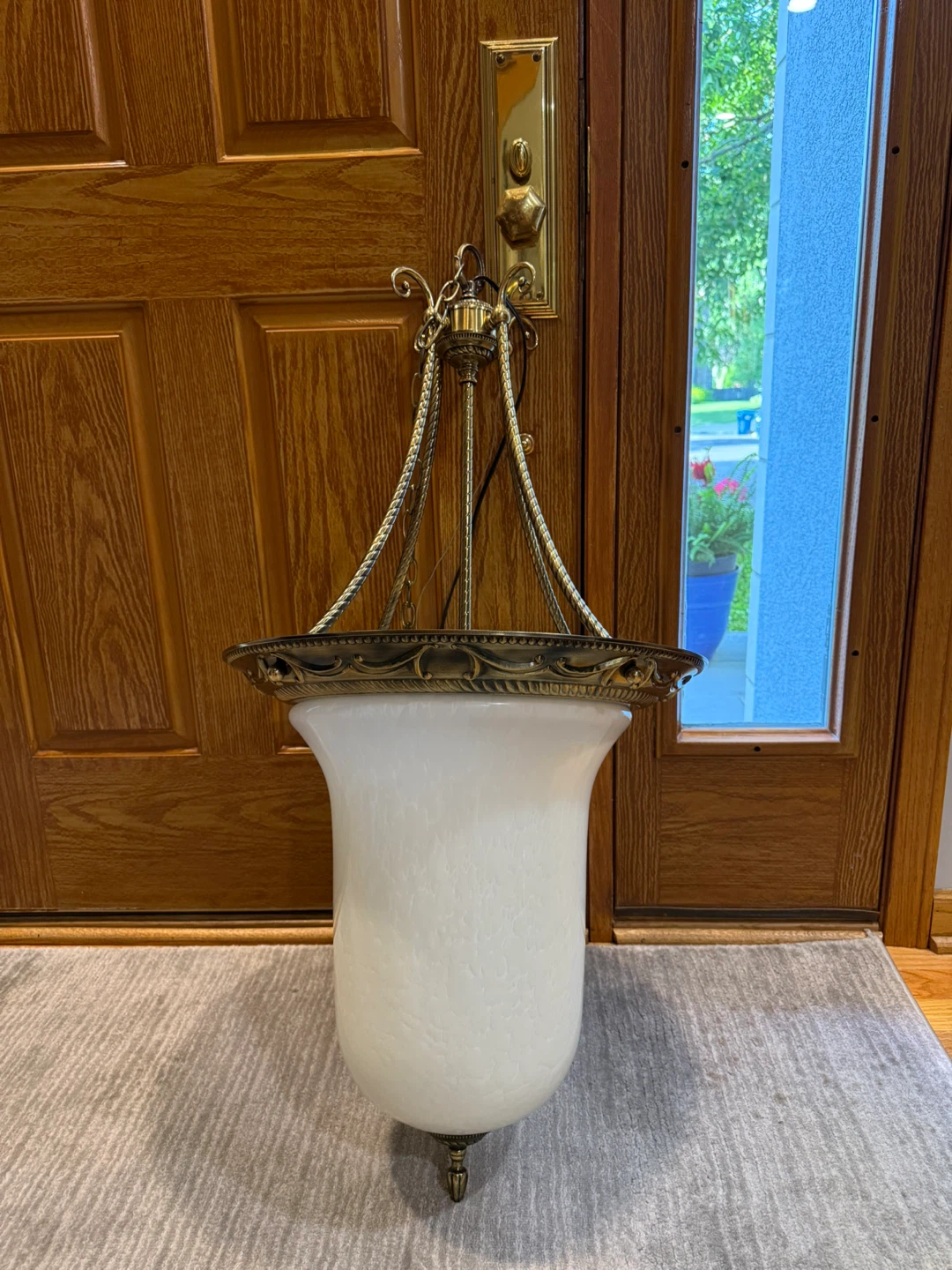 Solid burnished brass chandelier - photo 2