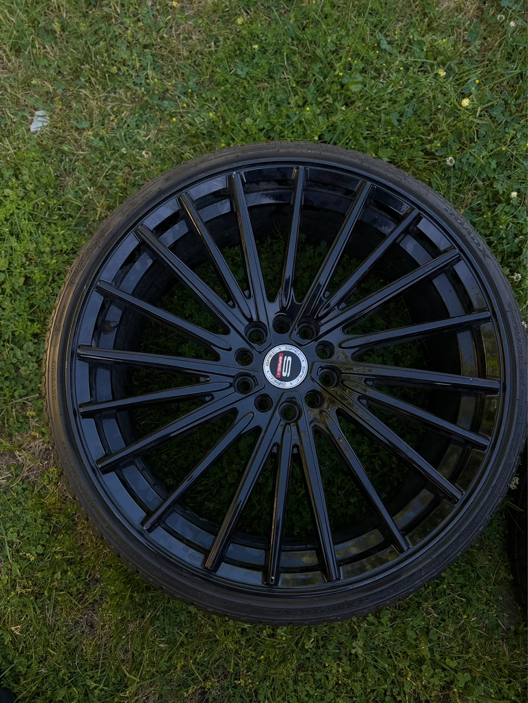 Set of 4 Black Alloy Wheels with Tires - photo 3