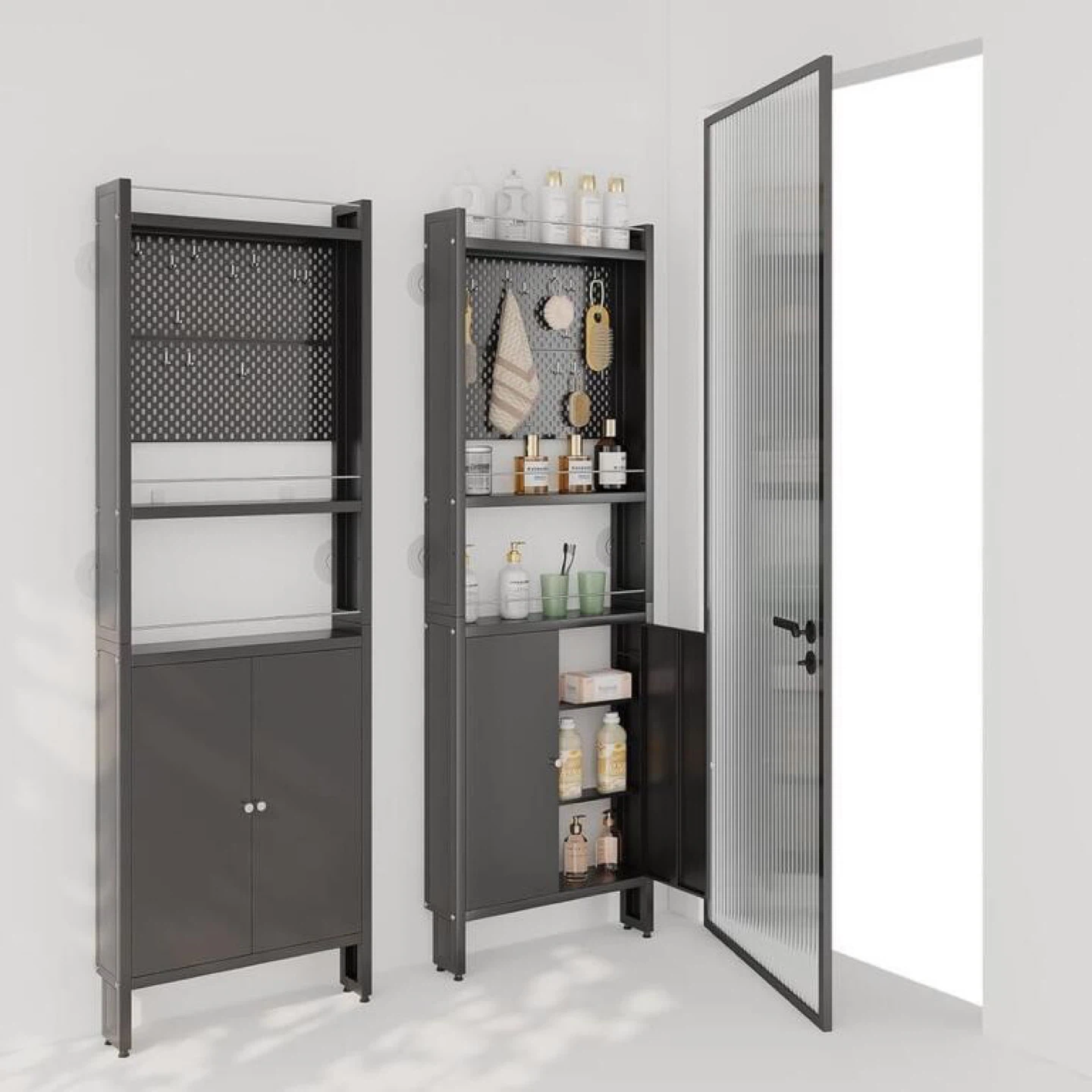 ABCOOL Tall Floor Standing Metal Organizer - Black - photo 5