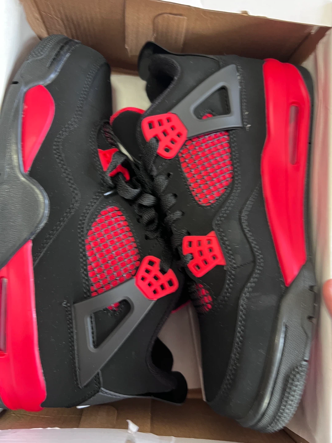 Air Jordan 4 RM Black Red Size 9.5 - photo 2