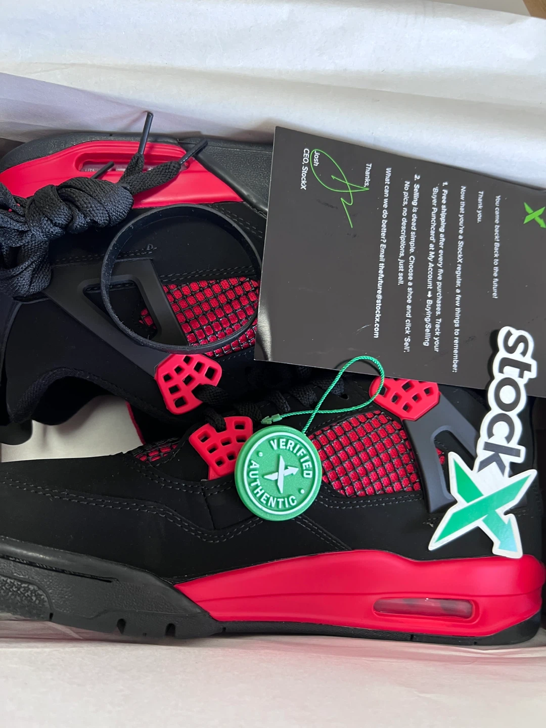 Air Jordan 4 RM Black Red Size 9.5