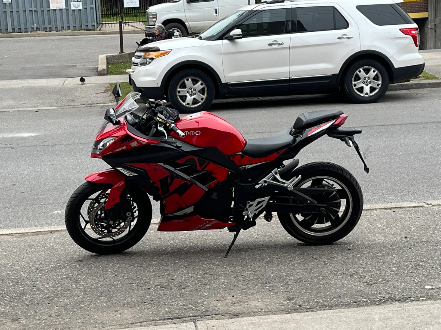 Red E-bike Sport Motorcycle - photo 3