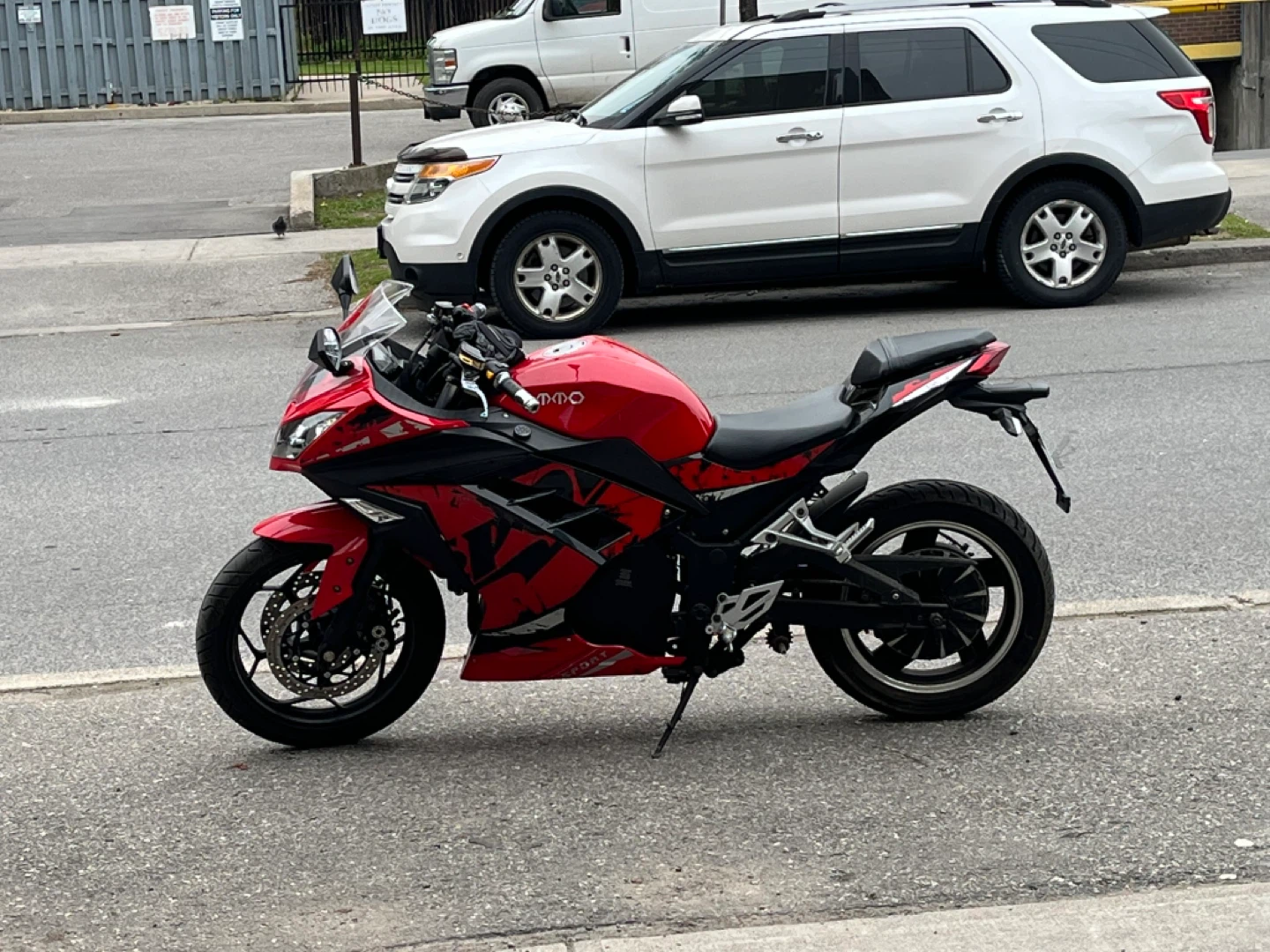 Red E-bike Sport Motorcycle - photo 5