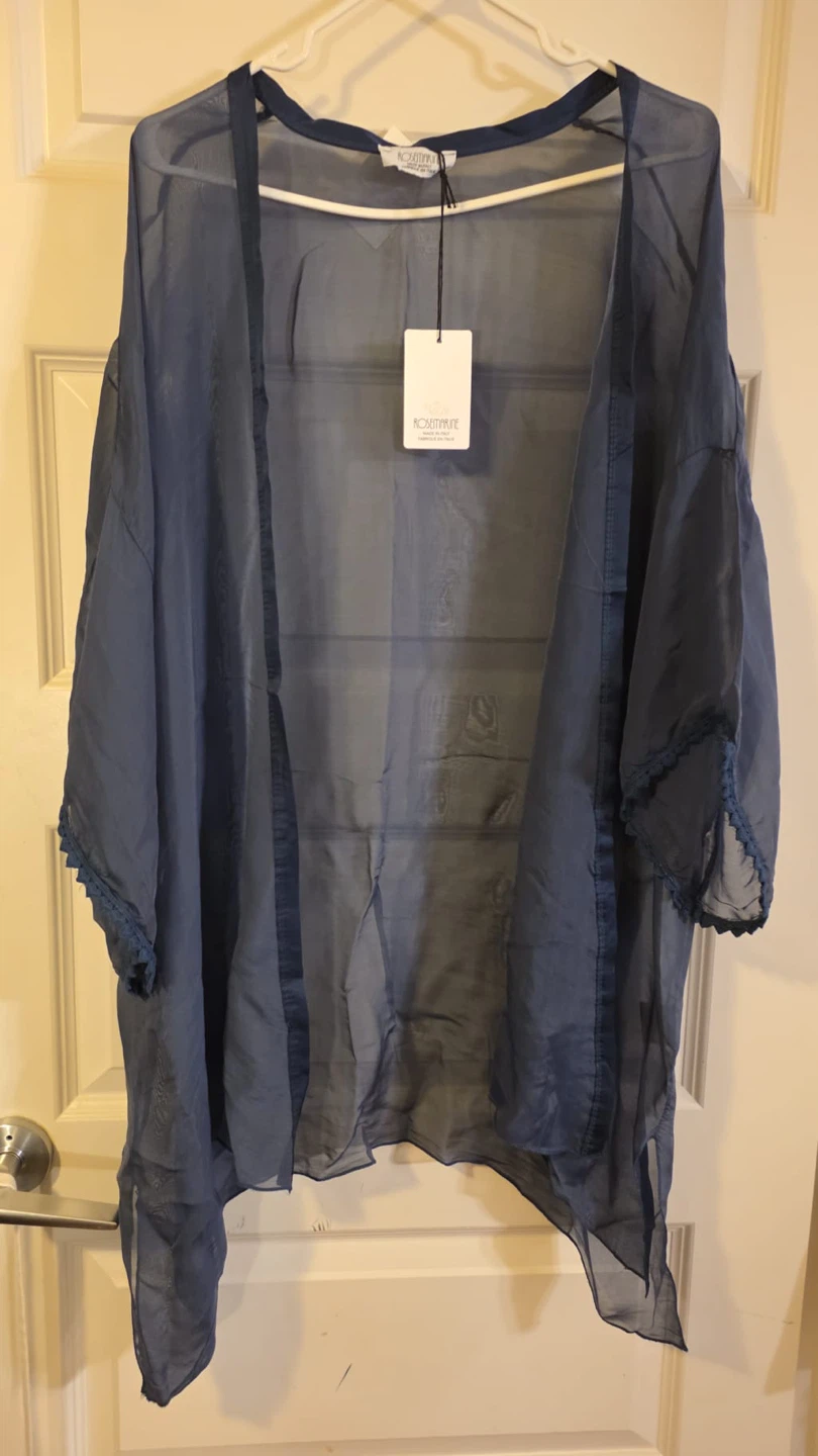 Rosemarine Silk Blend Kimono