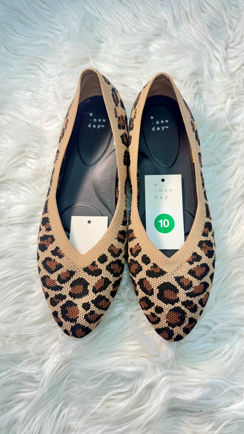 A New Day Leopard Print Ballet Flats Size 10 - photo 3
