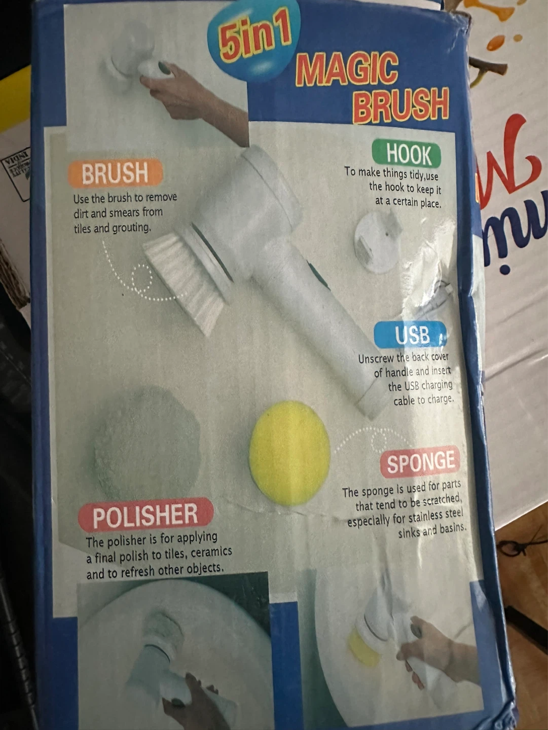 Electronic magic brush cleaner