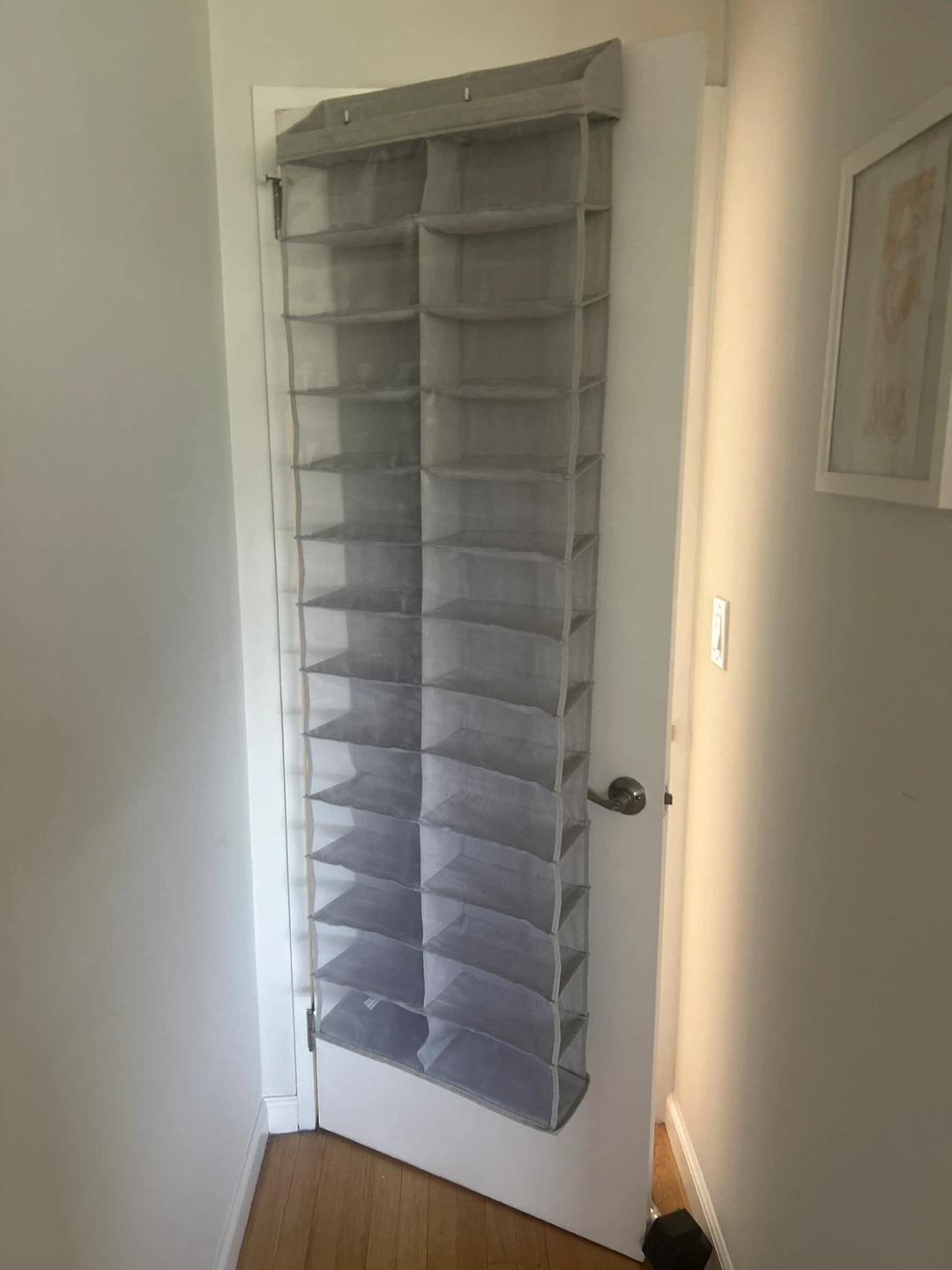 Grey Over-the-Door 24-Pocket Organizer