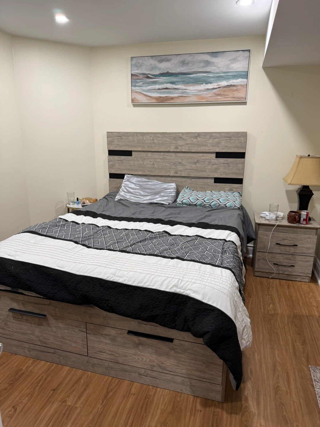 Queen Bed Frame with Under-Bed Storage