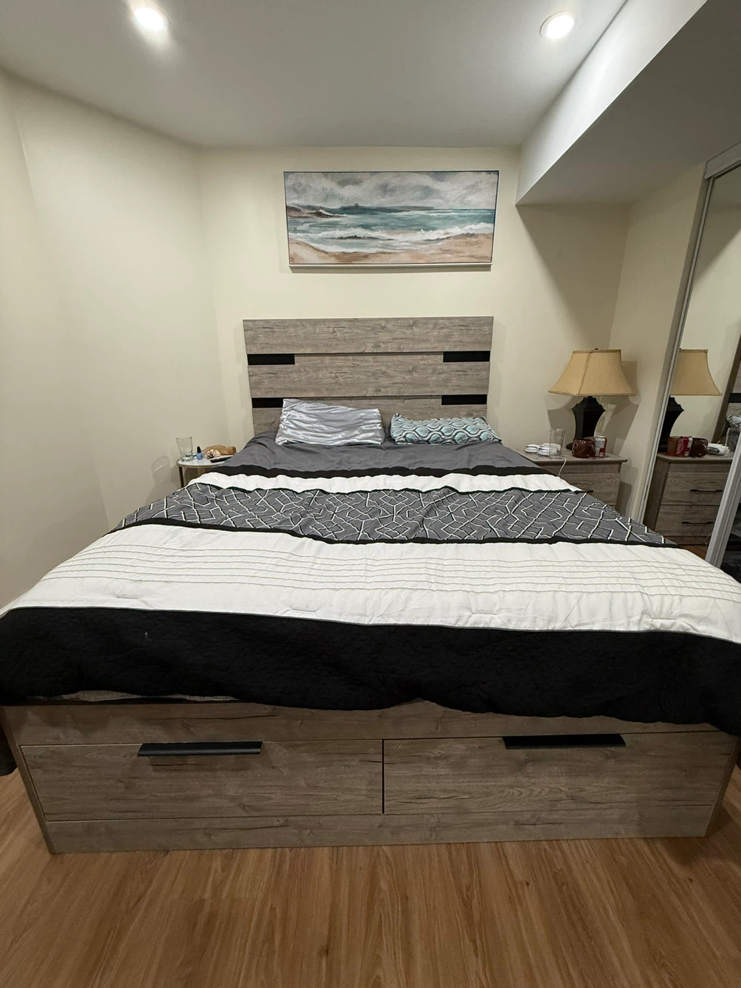 Queen Bed Frame with Under-Bed Storage - photo 2