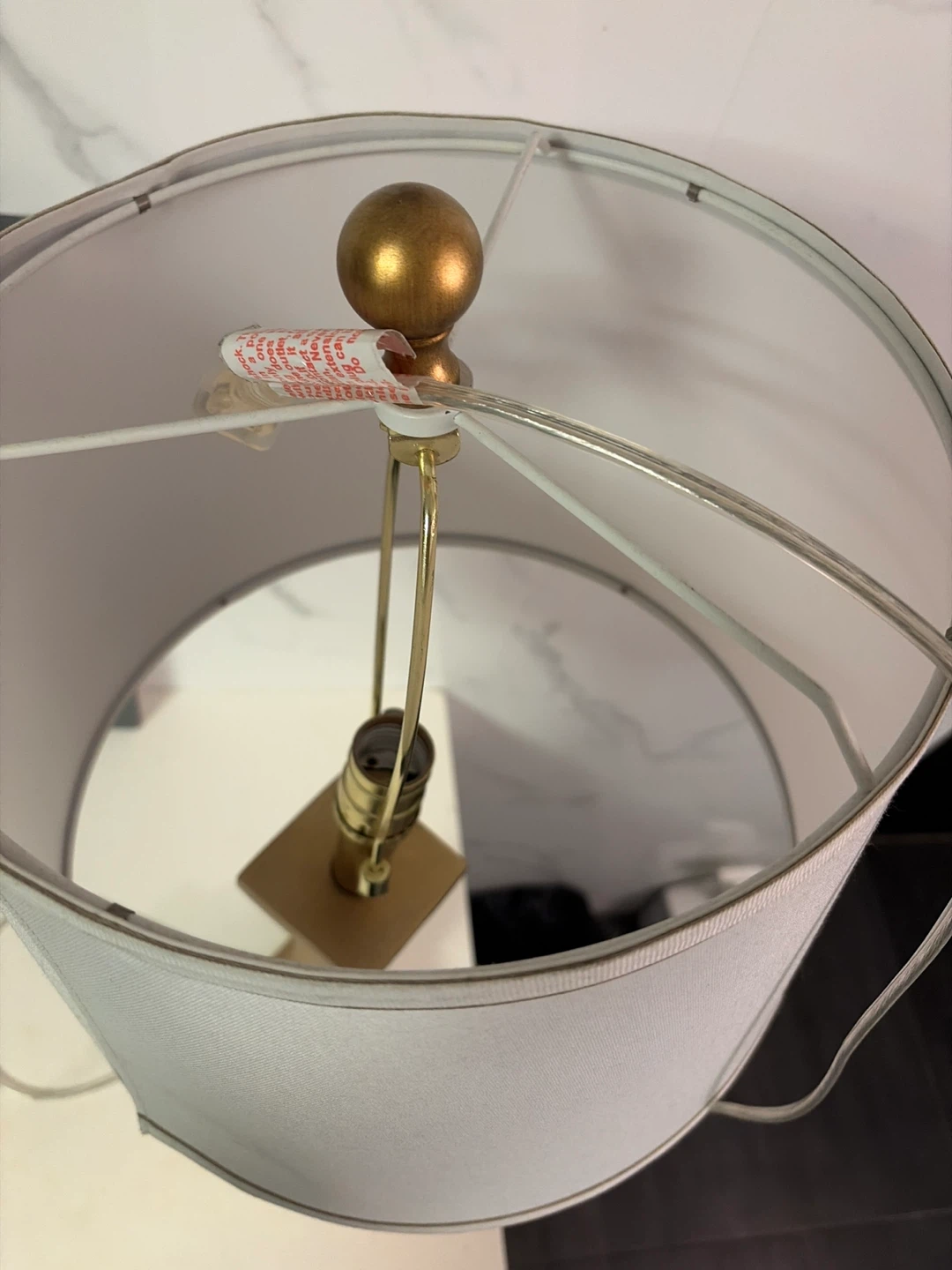 Gold Table Lamp with USB Ports - photo 4